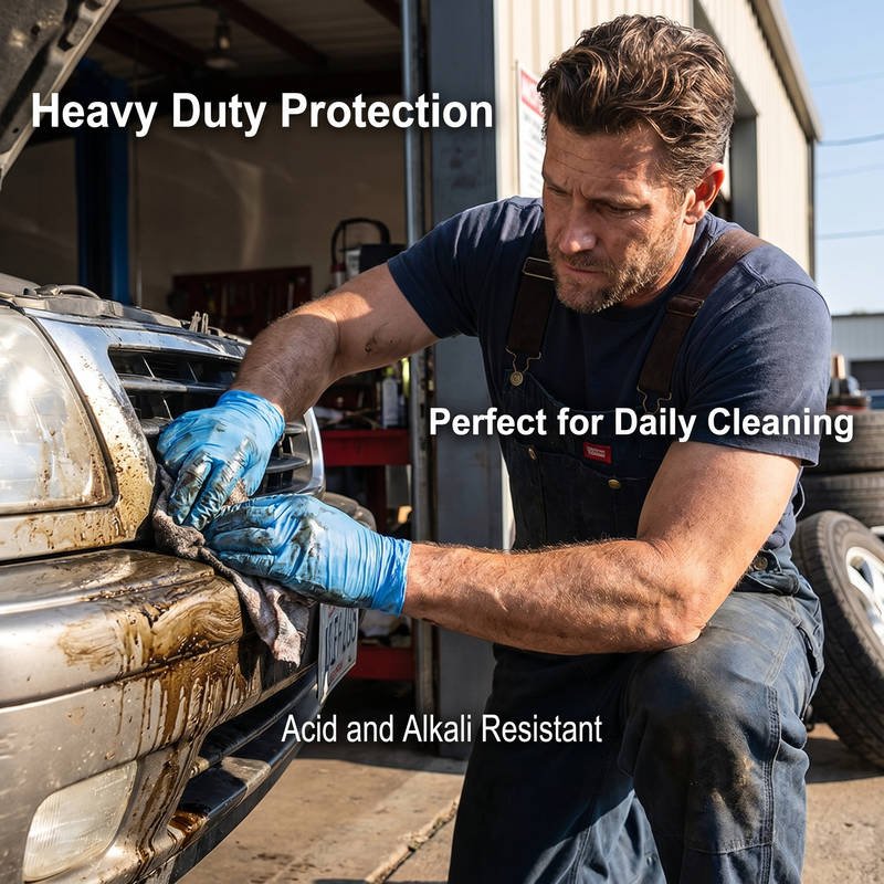 2 Mil Extra Thick Nitrile Disposable Gloves, Food Safe Powder Free, Chemical Resistance for Janitorial & Meat Processing - Image 5