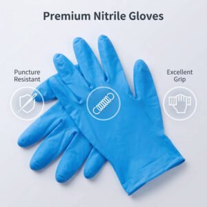 2 Mil Extra Thick Nitrile Disposable Gloves, Food Safe Powder Free, Chemical Resistance for Janitorial & Meat Processing