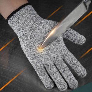 EN388 Level 5 HPPE Cut Resistant Gloves | FDA Food Grade, Breathable & Comfortable Work Gloves