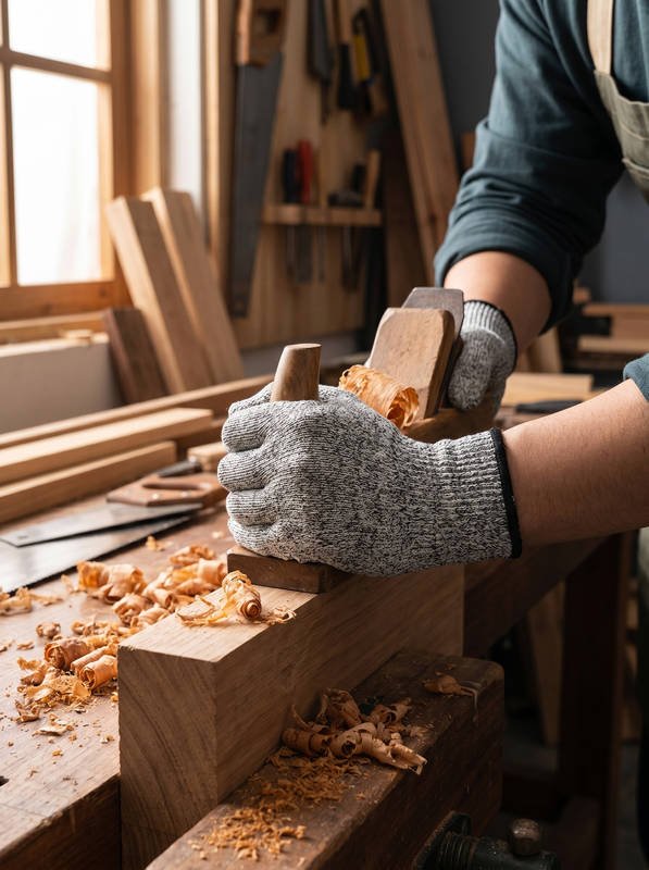 EN388 Level 5 HPPE Cut Resistant Gloves | FDA Food Grade, Breathable & Comfortable Work Gloves - Image 4