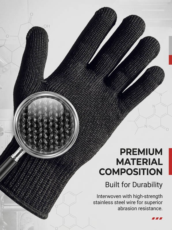 ANSI Cut Level 5 Gloves | Breathable Steel Wire Knit for Maximum Comfort - Image 2