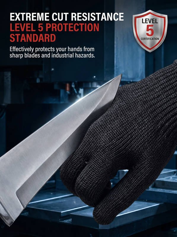 ANSI Cut Level 5 Gloves | Breathable Steel Wire Knit for Maximum Comfort - Image 5