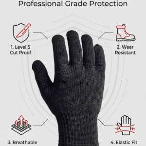 ANSI Cut Level 5 Gloves | Breathable Steel Wire Knit for Maximum Comfort