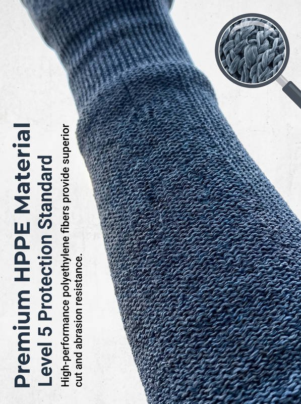 Cut Resistant Arm Sleeves Level 5, HPPE Extended Protective Sleeves Comfort Fit - Image 2