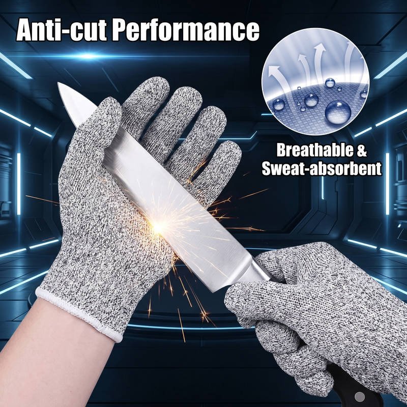 HPPE (High-Performance Pepperless) Cut-Resistant Kitchen Gloves for Butchering Fish and Oyster Opening - Food-Grade Cut-Resistant Safety Gloves (1)