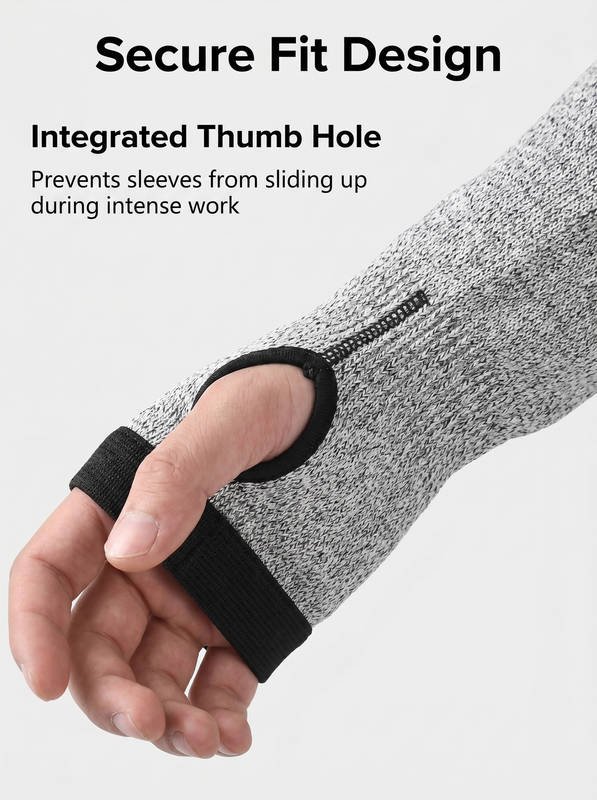 Cut Resistant Arm Sleeves - Level 5 Cut Protection, Breathable & Comfortable - Image 3