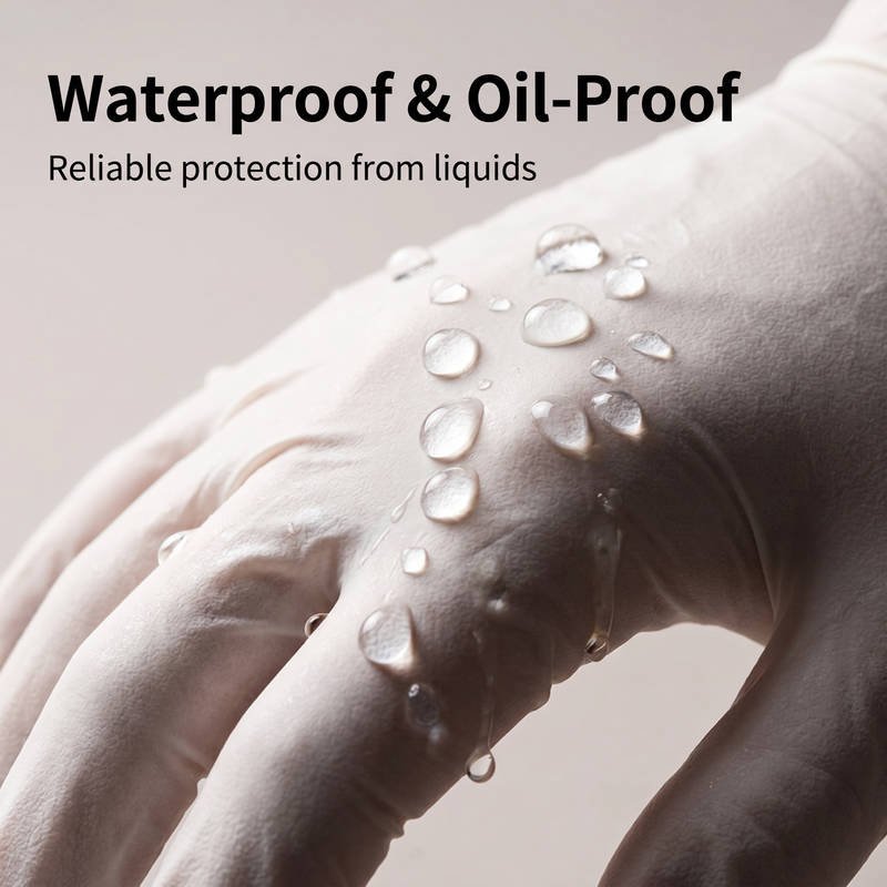White Nitrile Exam Gloves Disposable, Sensitive Touchscreen Grip, Latex Free Medical & Food Safe for Lab - Image 2