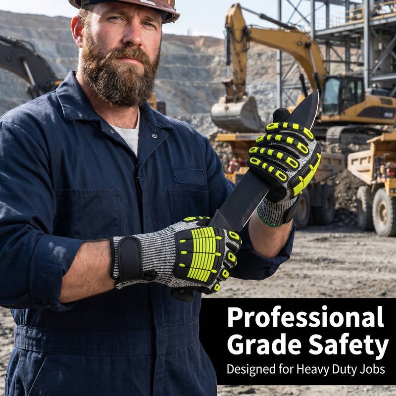 Impact Resistant Cut Protection Gloves, TPR Reinforced Anti-Vibration, Oil Grip for Oilfield & Mining - Image 4