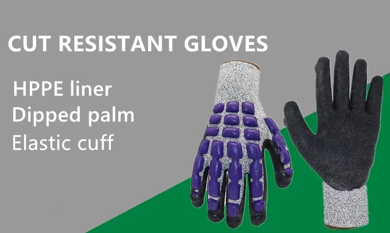 SONICE Wrinkled Nitrile Back Safety Work Glove Cotton Lined Anti-Collision Bead Knitted Impact Resistant CE EN388 Certified - Image 4