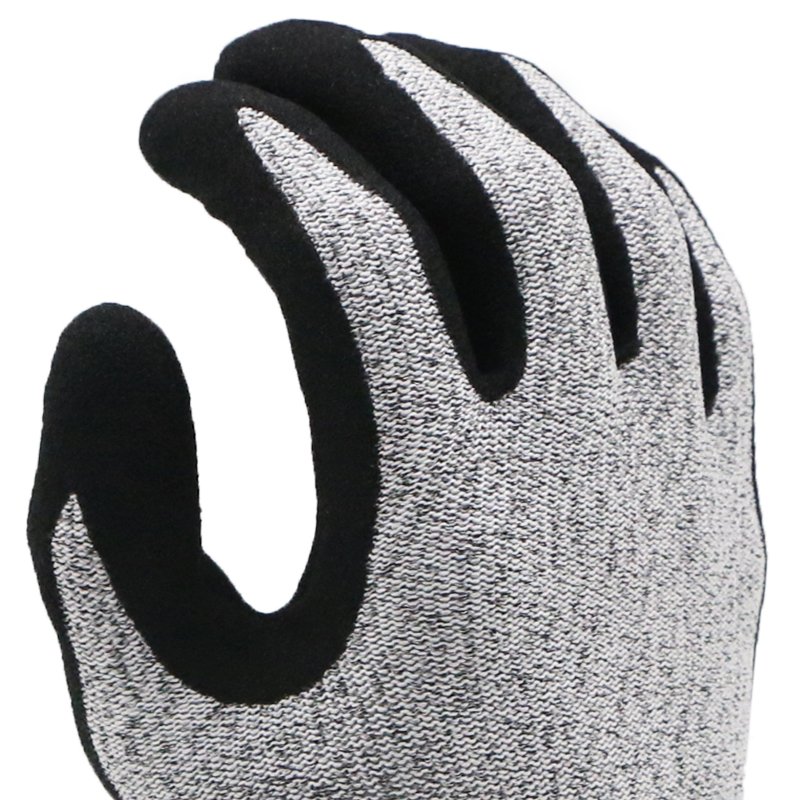 MaxiTough High Grip 13g HPPE Anti-Cut Safety Gloves HPPE Nitrile Sandy Non-slip Durable Glass Handling Work Safety Gloves - Image 2