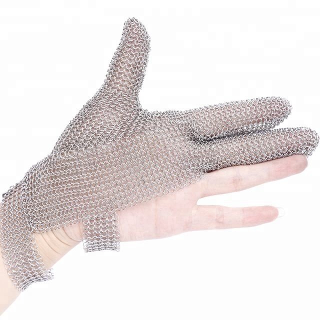 Three Finger Stainless Steel Anti Cut Butcher Gloves - Image 2