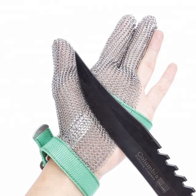 Three Finger Stainless Steel Anti Cut Butcher Gloves - Image 4